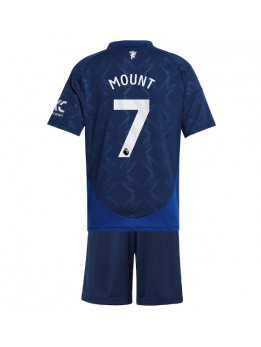 Manchester United Mason Mount #7 Auswärts Trikotsatz für Kinder 2024-25 Kurzarm (+ Kurze Hosen)